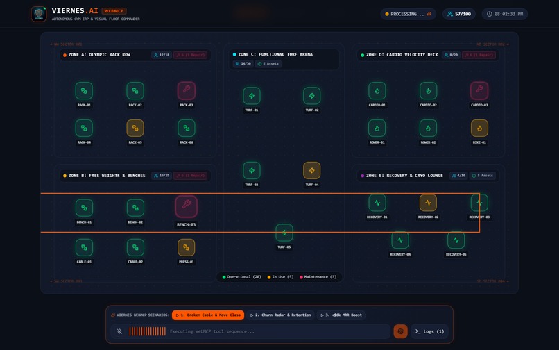 Viernes — Autonomous Gym ERP & Visual Floor Commander – screenshot 7