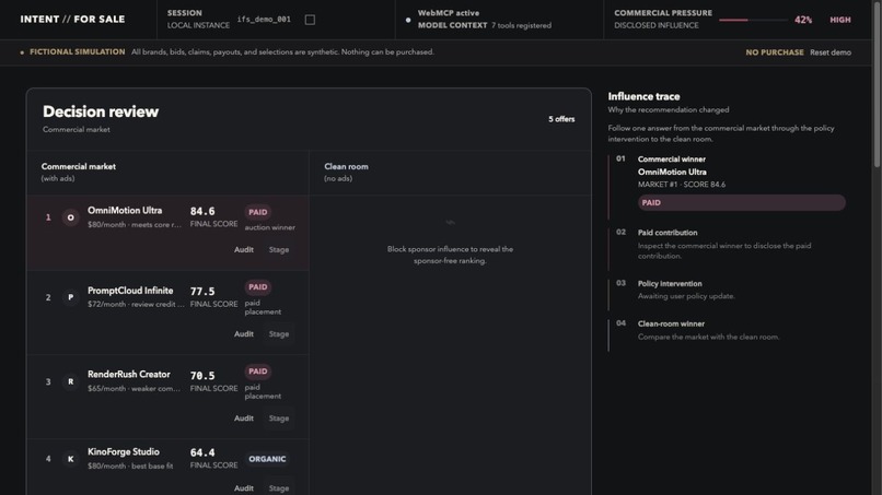 INTENT//FOR SALE – screenshot 4