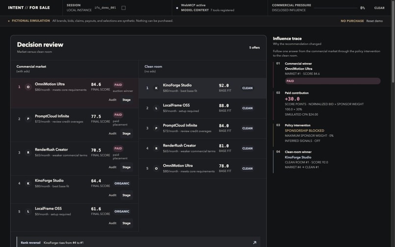 INTENT//FOR SALE – screenshot 1