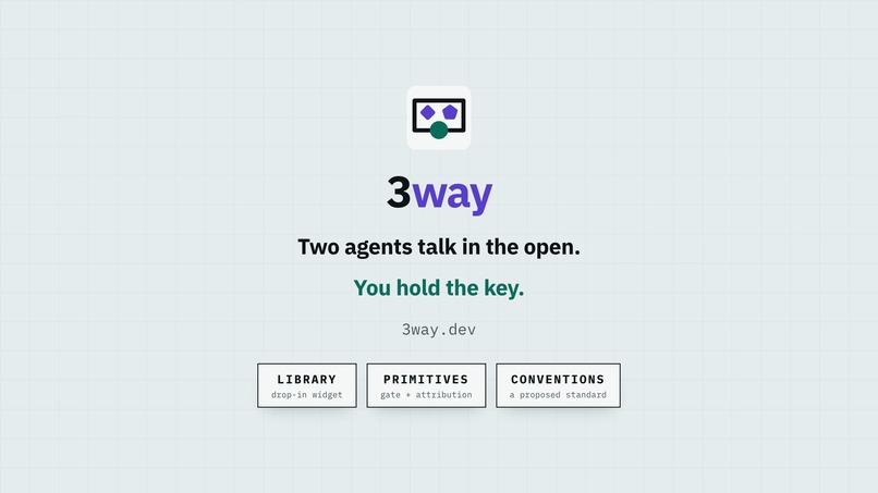 3way - The trust layer for WebMCP – screenshot 1