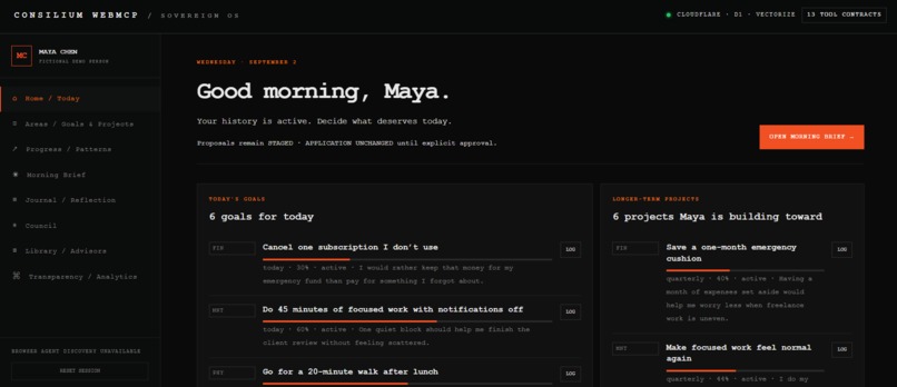 Consilium WebMCP – screenshot 1