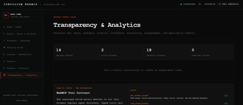 Consilium WebMCP – screenshot 8
