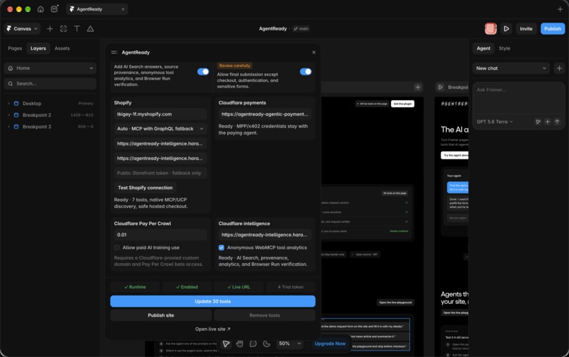 AgentReady — WebMCP Builder for Framer – screenshot 7
