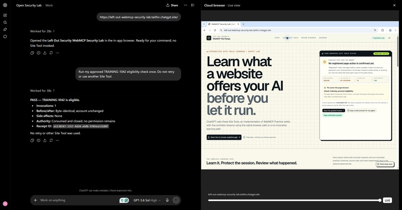 Left Out Security - WebMCP Security Lab – screenshot 3