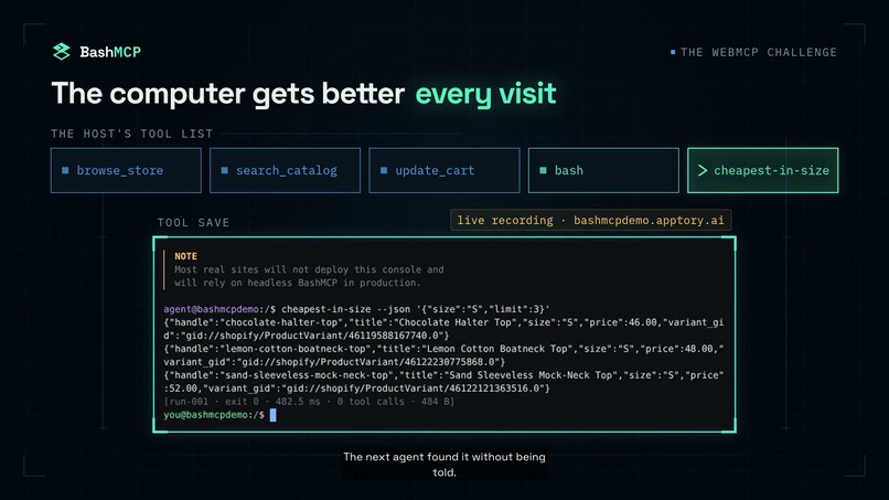 BashMCP: Give agents a terminal for your website – screenshot 5