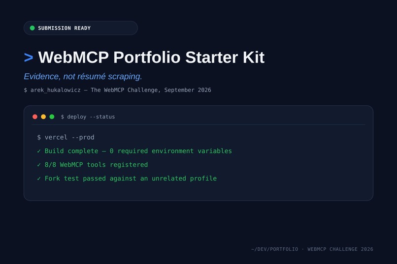 WebMCP Portfolio Kit – screenshot 1