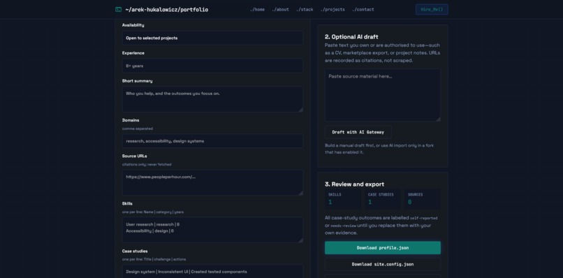 WebMCP Portfolio Kit – screenshot 3