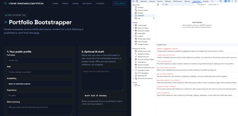 WebMCP Portfolio Kit – screenshot 5