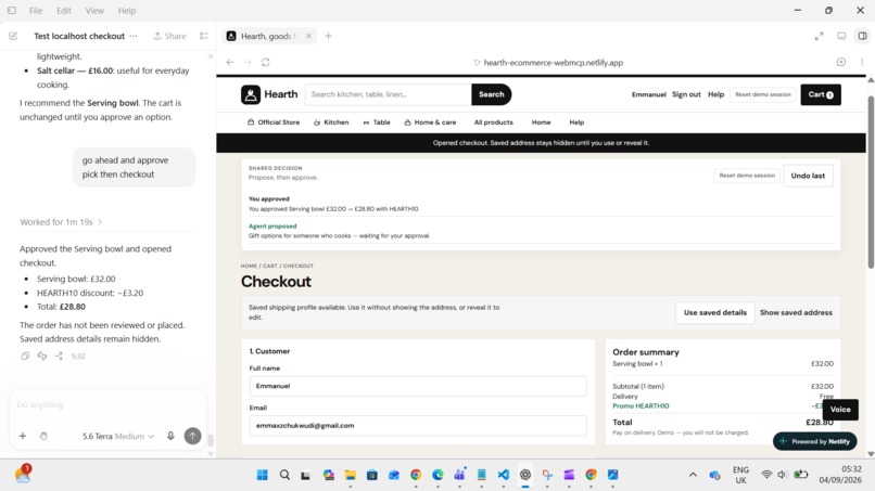 Hearth E-commerce Webmcp – screenshot 2