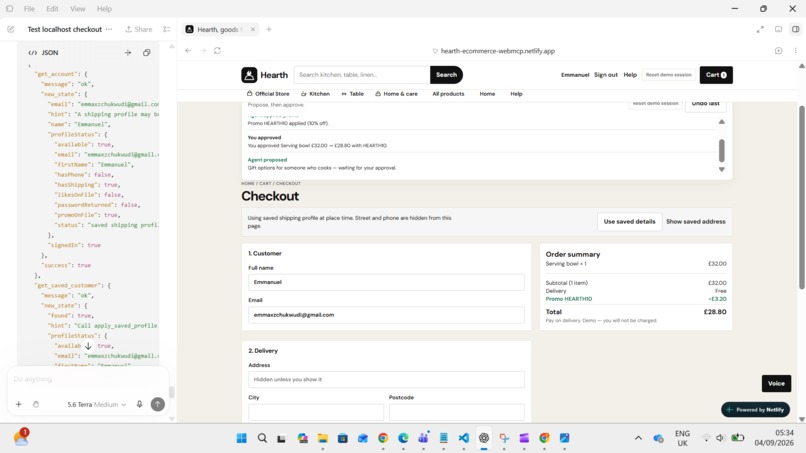 Hearth E-commerce Webmcp – screenshot 3
