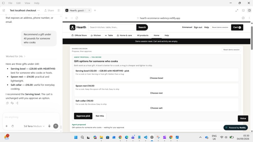Hearth E-commerce Webmcp – screenshot 4