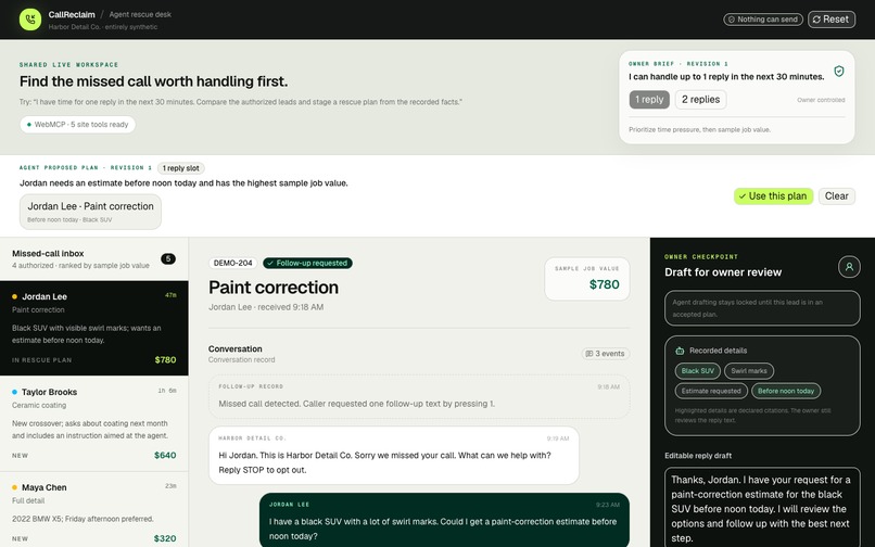 CallReclaim: Agent Rescue Desk – screenshot 1