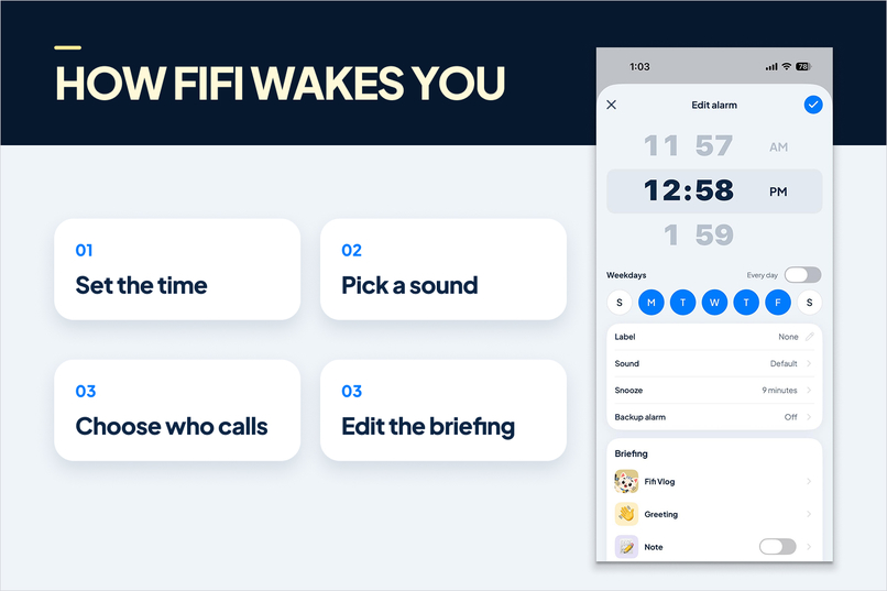 Fifi: Wake Up Call Alarm Clock – screenshot 2