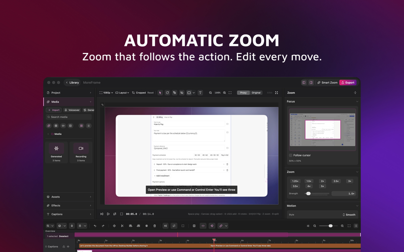 MoreFrame - Dual-screen recording and editing for Mac – screenshot 5