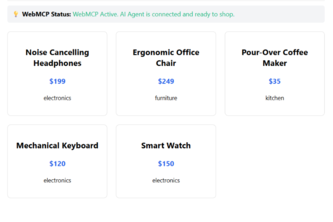 AgentCart: WebMCP E-Commerce