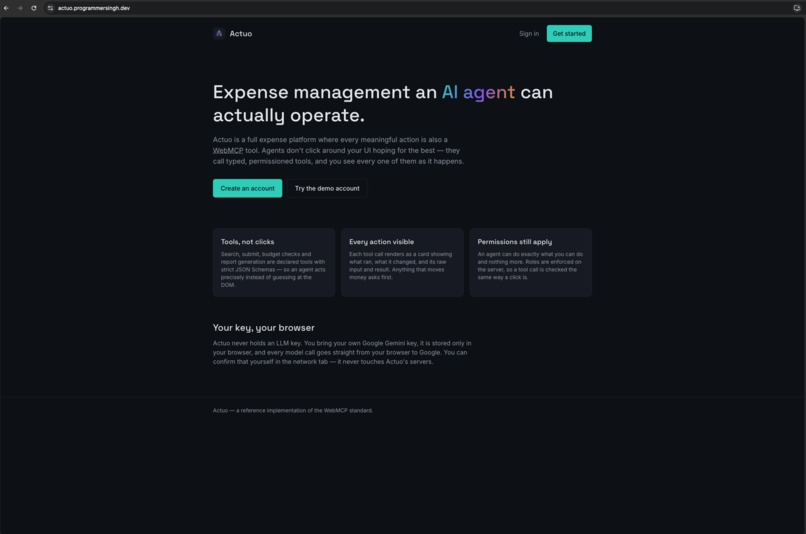 Actuo Expense Manager – screenshot 1