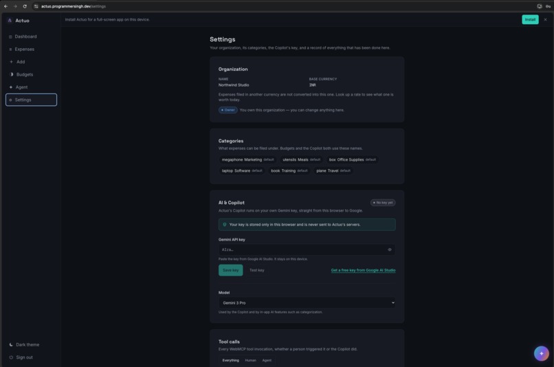 Actuo Expense Manager – screenshot 4