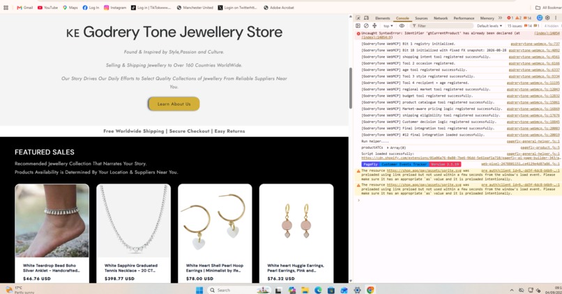 WebMCP-Project-GodreryToneShopify-Storefront-Testing-Project – screenshot 2