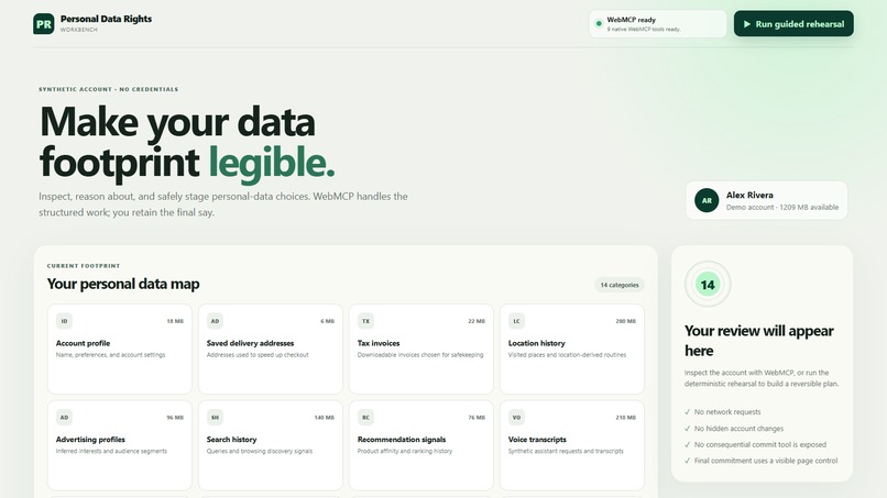 Personal Data Rights Workbench – screenshot 1
