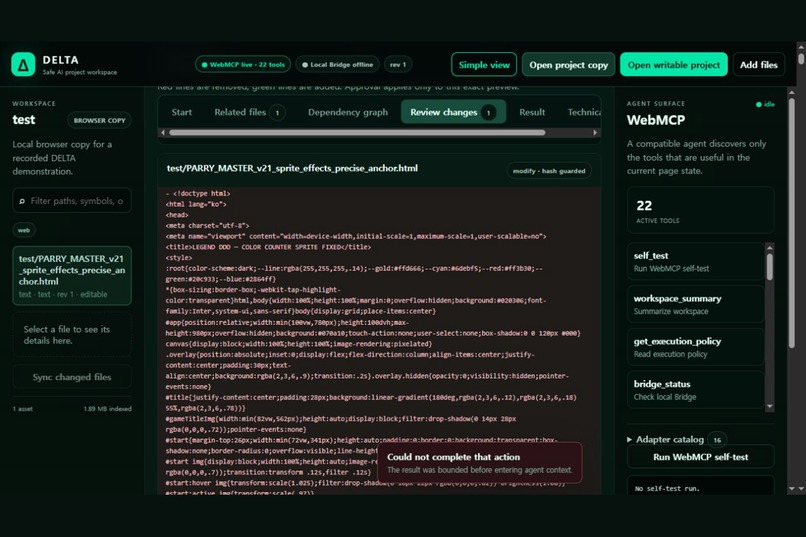 DELTA Universal WebMCP – screenshot 4