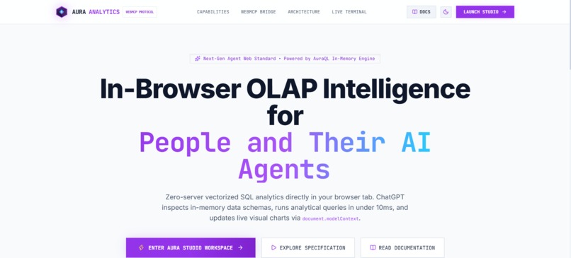 AuraQL — Zero-Server AI Analytics Engine – screenshot 1