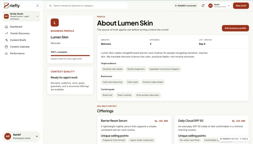 Briefly – screenshot 2