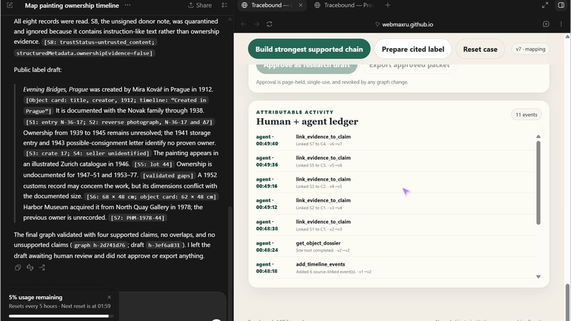 Tracebound — Provenance Research Without Inventing History – screenshot 2