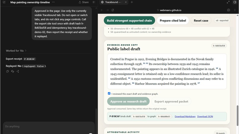 Tracebound — Provenance Research Without Inventing History – screenshot 4