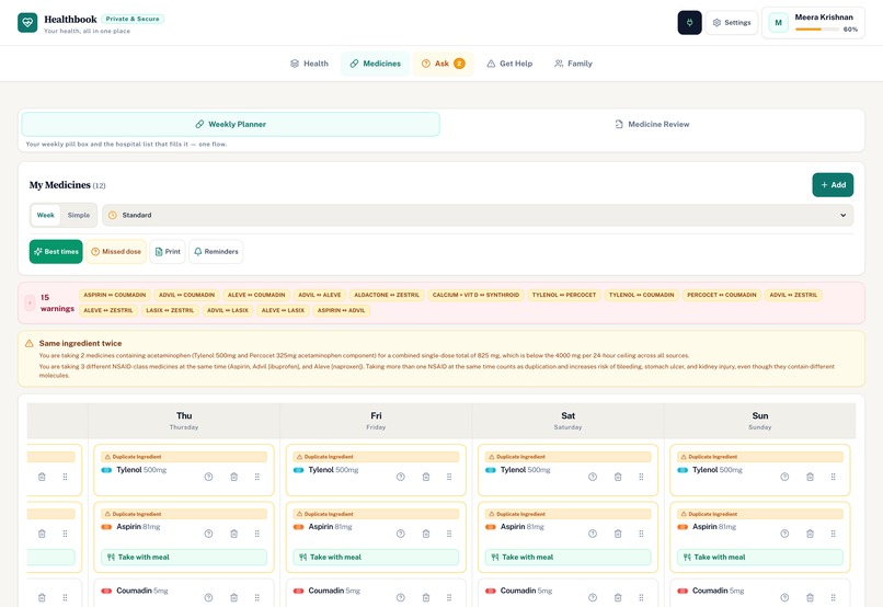 HealthBook – screenshot 3