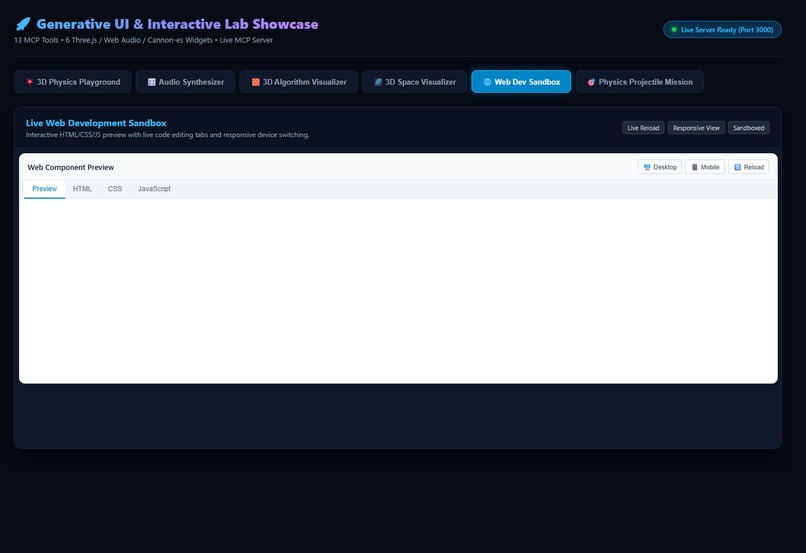 Omni Tutor MCP: 3D Interactive STEM & Coding Studio – screenshot 2