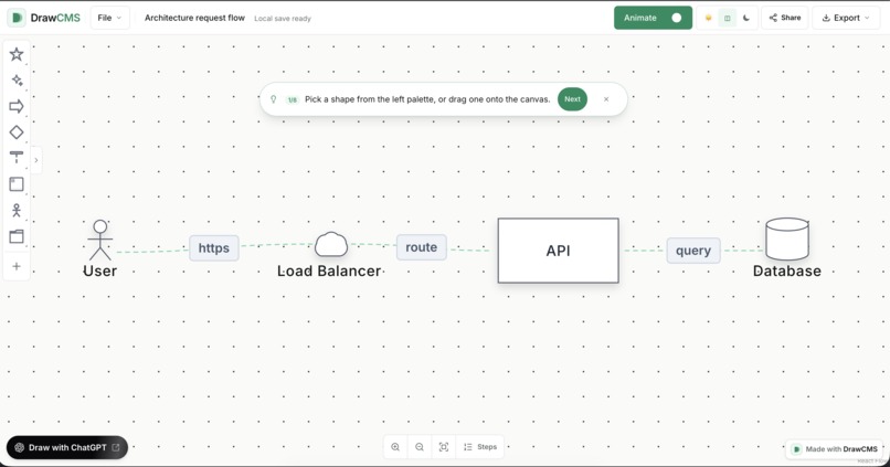 DrawCMS – screenshot 2