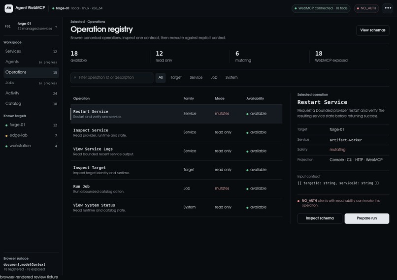 Agent WebMCP – screenshot 1