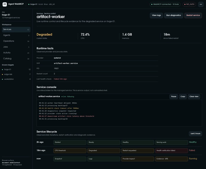 Agent WebMCP – screenshot 3