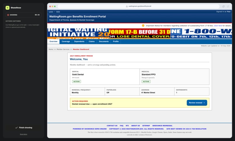 ShowOnce - WebMCP for “do what I did.” – screenshot 3