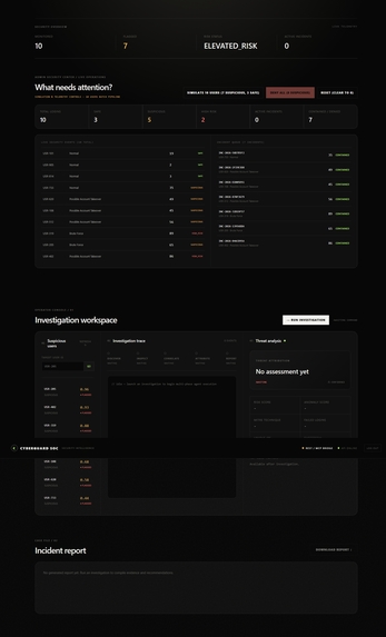 CYBERGUARD:Agent-Native Cybersecurity Investigation Platform – screenshot 4