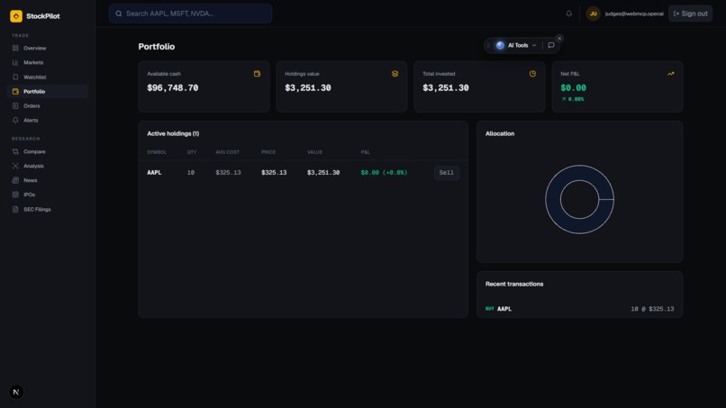 Stock PIlot – screenshot 1