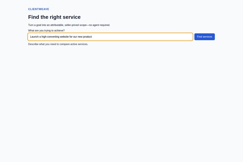 client-weave – screenshot 1