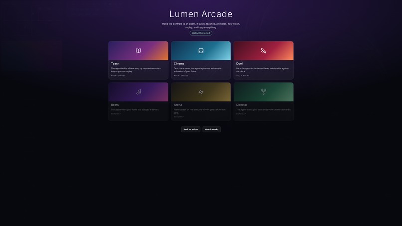 Lumen Apeiron Arcade: fractal flames your agent can drive – screenshot 6