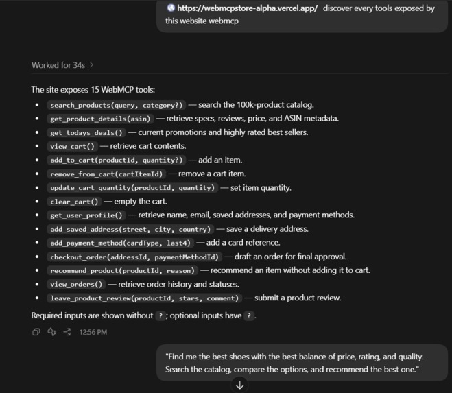 CARTOS - WebMCP Store – screenshot 1