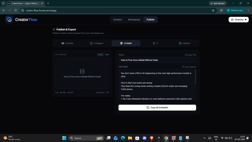 CreatorFlow  – screenshot 2