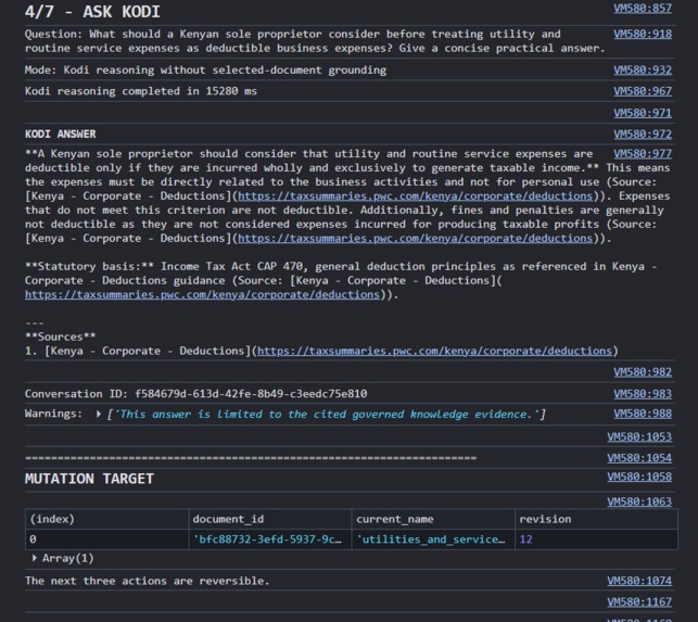 Kodi: Agent-Native Tax Workspace – screenshot 5