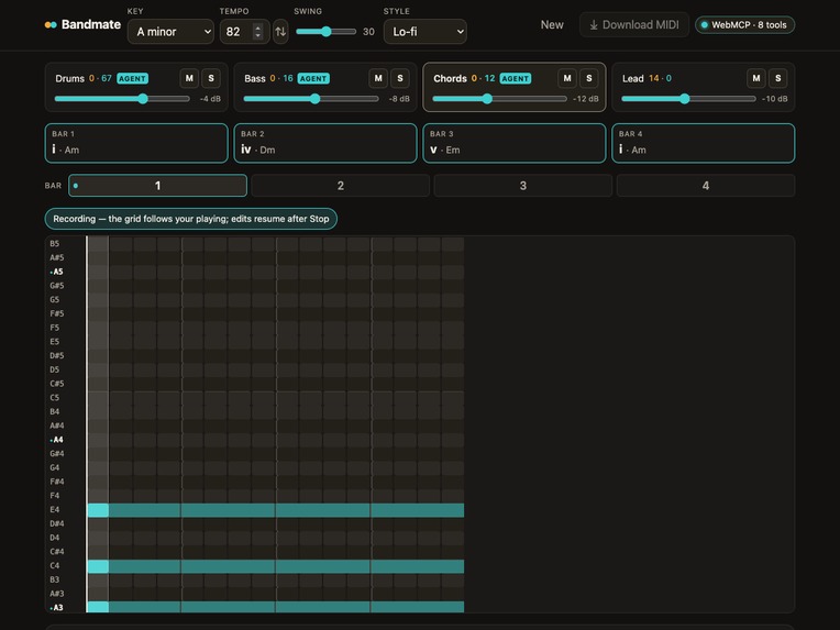 Bandmate-WebMCP – screenshot 2