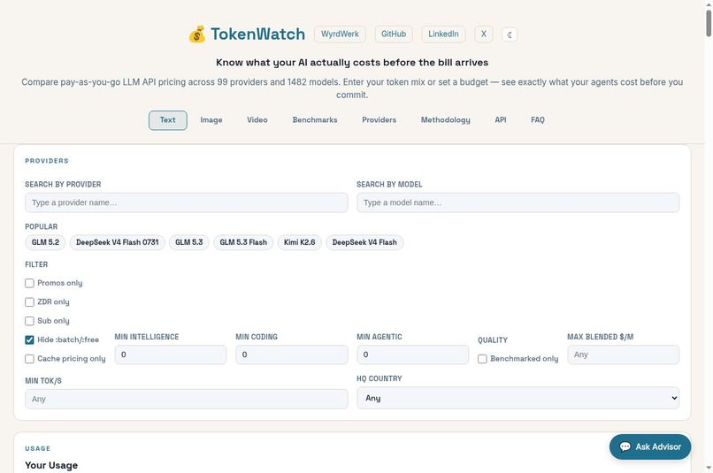 TokenWatch: Shared LLM Cost Decisions – screenshot 1
