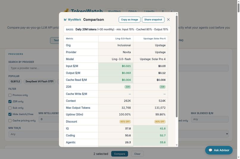 TokenWatch: Shared LLM Cost Decisions – screenshot 3