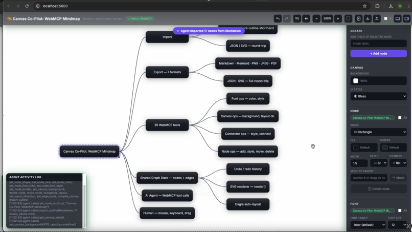 Canvas Co-Pilot: WebMCP Mindmap – screenshot 6