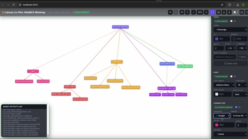 Canvas Co-Pilot: WebMCP Mindmap – screenshot 8
