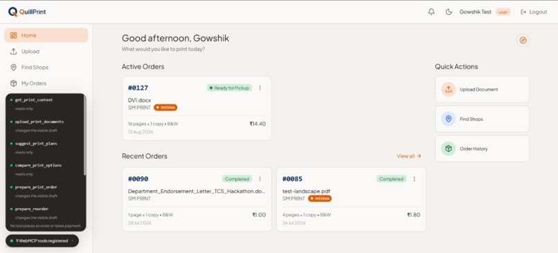 QuillPrint | WebMCP Add-On – screenshot 1