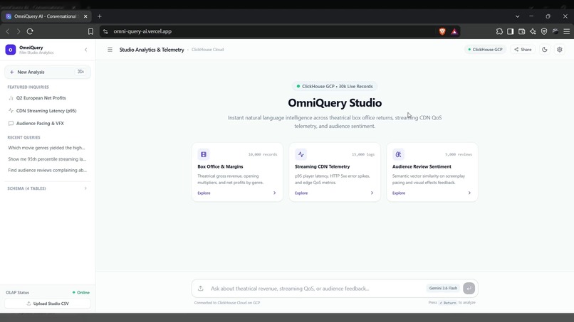 OmniQuery AI: Autonomous Real-Time Data Analyst – screenshot 2