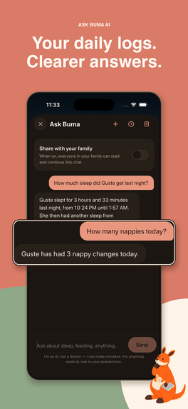 Buma - Pregnancy & Baby Tracker Both Parents Write In – screenshot 8