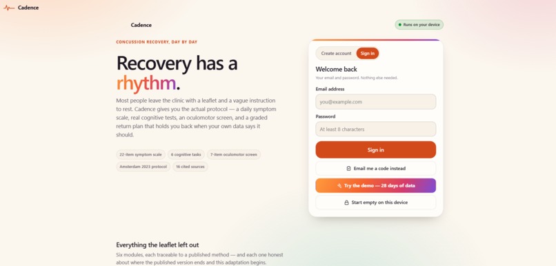 Cadence – screenshot 1